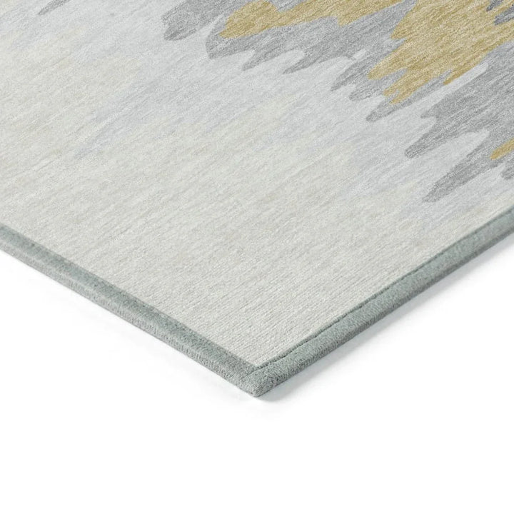 Meleya Gray Washable Indoor-Outdoor Rug-Outdoor Rugs-LOOMLAN Rugs-LOOMLAN