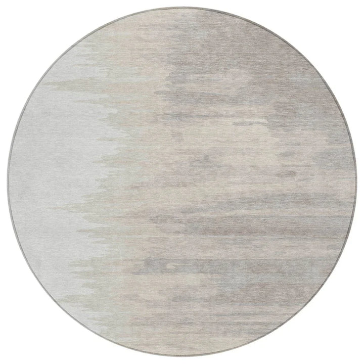 Meleya Ivory Washable Indoor-Outdoor Rug-Outdoor Rugs-LOOMLAN Rugs-8' x 8'-LOOMLAN