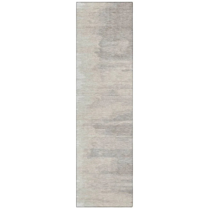 Meleya Ivory Washable Indoor-Outdoor Rug-Outdoor Rugs-LOOMLAN Rugs-2'3" x 7'6"-LOOMLAN