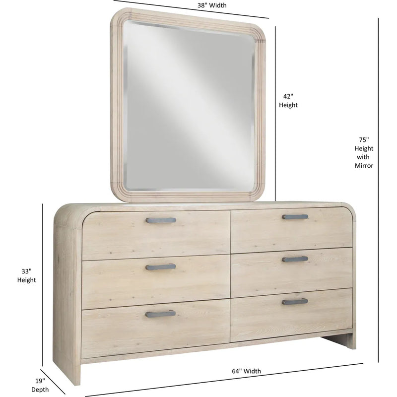 Melia 6-drawer Dresser and Mirror