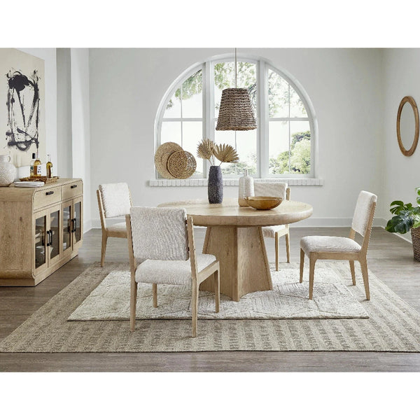 Melia Light Sand Finished Wooden Dining Set