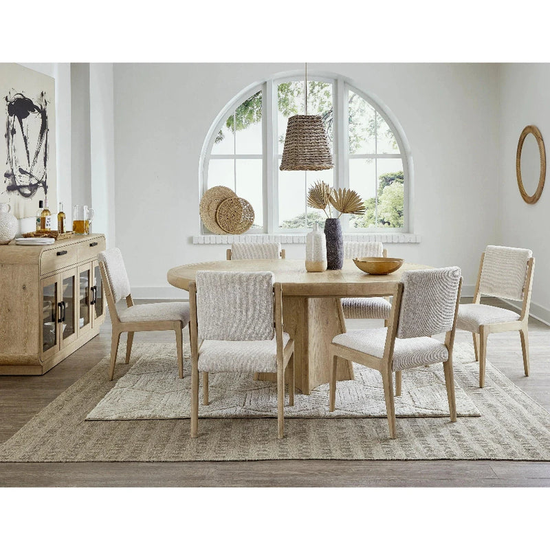 Melia Light Sand Finished Wooden Dining Set