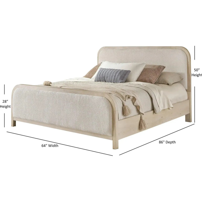 Melia Light Sand Low Profile Bed Frame