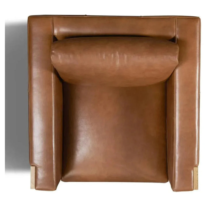 Mendenhall Premium Leather Club Chair - LOOMLAN - One For Victory - Club Chairs