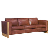 Mendenhall Premium Made to Order Leather Sofa With Wood Frame-Sofas & Loveseats-One For Victory-LOOMLAN