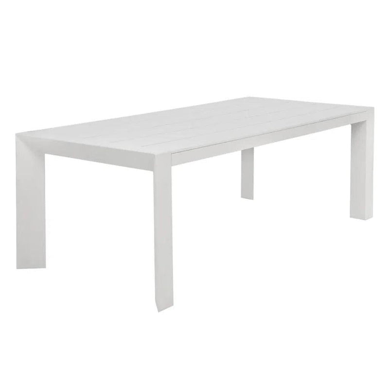 Merano Aluminum Outdoor Dining Table-Outdoor Dining Tables-SUNPAN-White-90"D-LOOMLAN