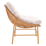 Merilyn Accent Chair Beige & Natural Outdoor Accent Chairs LOOMLAN By Zuo Modern