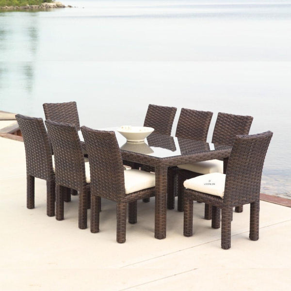 Mesa Armless Dining Chair Premium Wicker Furniture Outdoor Dining Chairs LOOMLAN By Lloyd Flanders