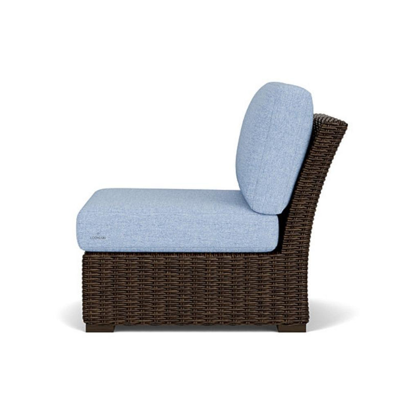 Mesa Armless Sectional Premium Wicker Furniture Outdoor Modulars LOOMLAN By Lloyd Flanders