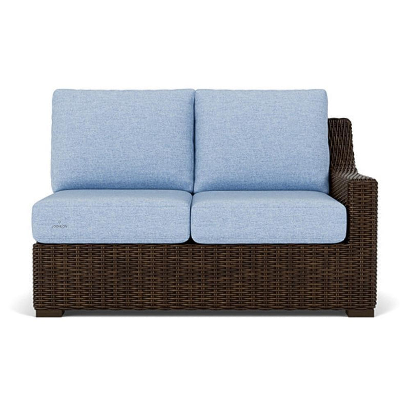 Mesa Right Arm Loveseat Premium Wicker Furniture Outdoor Modulars LOOMLAN By Lloyd Flanders