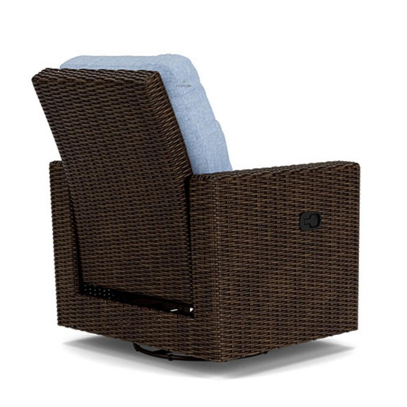 Mesa Swivel Glider Recliner Premium Wicker Furniture Outdoor Lounge Chairs LOOMLAN By Lloyd Flanders