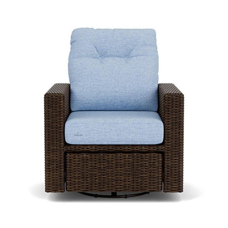 Mesa Swivel Glider Recliner Premium Wicker Furniture Outdoor Lounge Chairs LOOMLAN By Lloyd Flanders