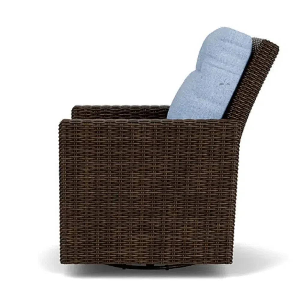 Mesa Swivel Glider Recliner Premium Wicker Furniture LOOMLAN
