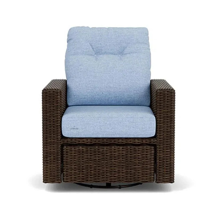 Mesa Swivel Glider Recliner Premium Wicker Furniture-Outdoor Lounge Chairs-Lloyd Flanders-LOOMLAN