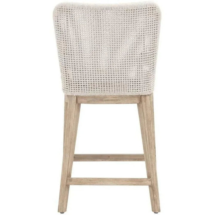 Mesh Counter Stool White Speckle Rope & SeatWood - LOOMLAN - Essentials For Living - Counter Stools