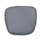 Metal Chair Grey Leather Seat Cushion 2PC Set Dining Chairs LOOMLAN By LHIMPORTS