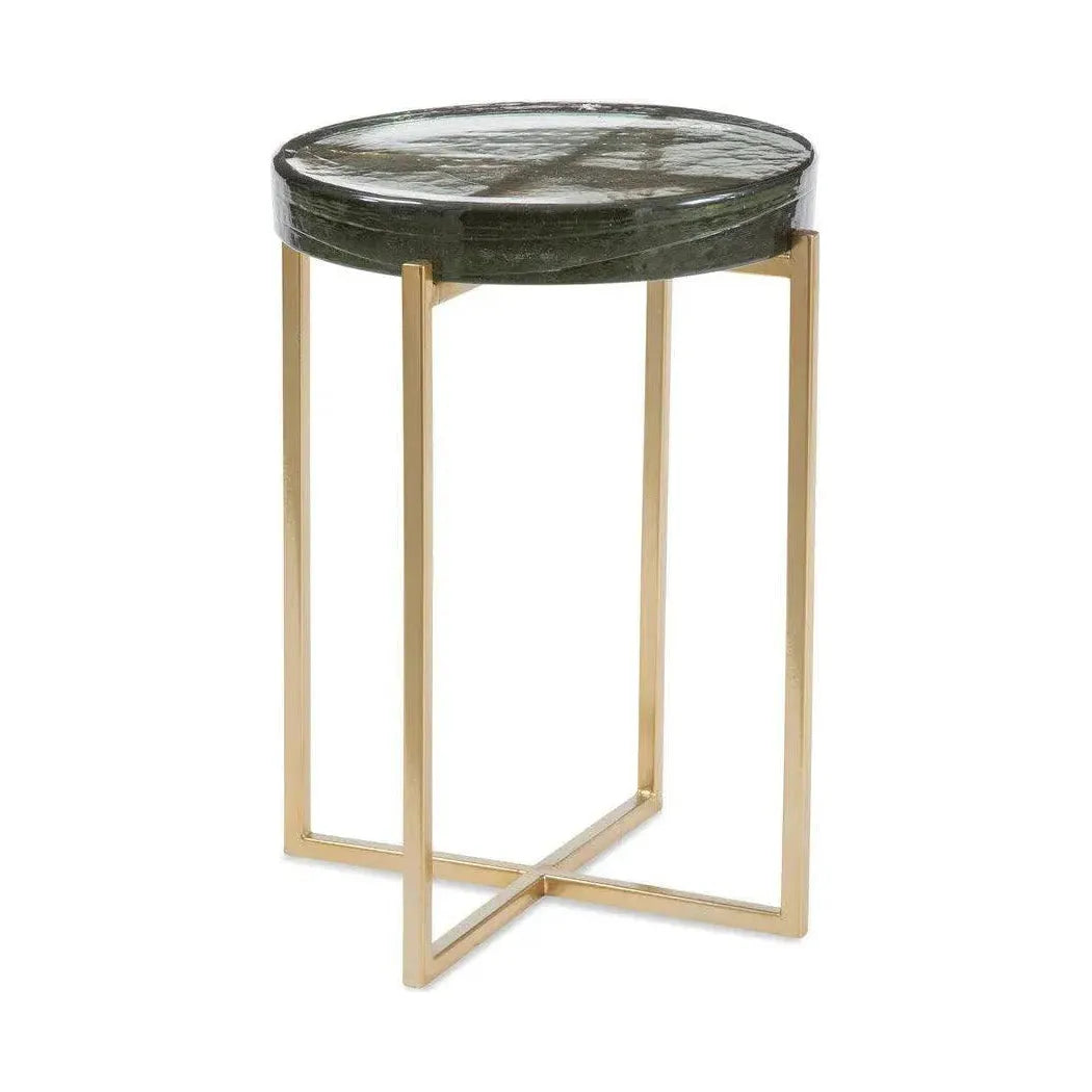 Metal Framed Gold Accent Table