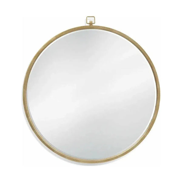 Metal Framed Traditional Round Wall Mirror-Wall Mirrors-Bassett Mirror-Gold-LOOMLAN