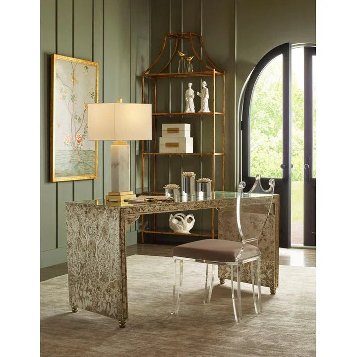 Metalic Gold Frame Classic Etagere-Etageres-Chelsea House-LOOMLAN