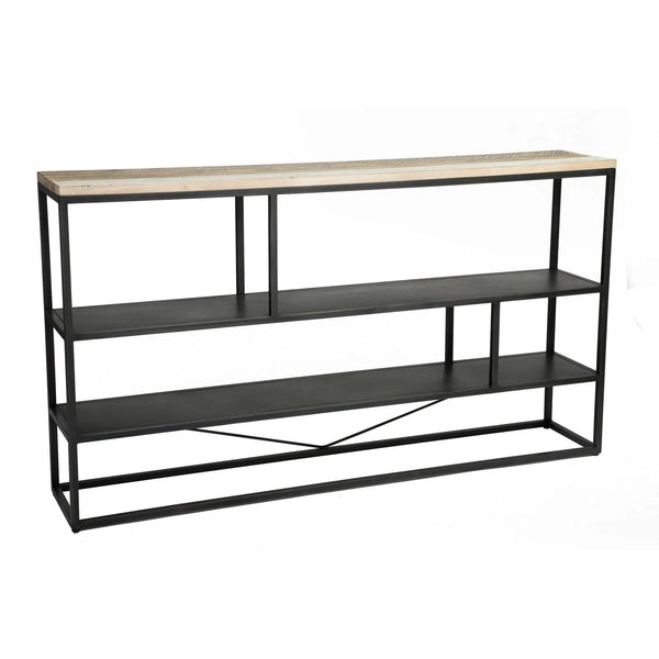 Metro Havana Bookcase Metal Shelves Low and Wide Bookcases LOOMLAN By LHIMPORTS