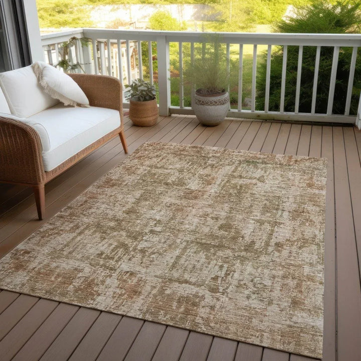 Mezzara Beige Washable Indoor - Outdoor Rug - LOOMLAN - LOOMLAN Rugs - Outdoor Rugs