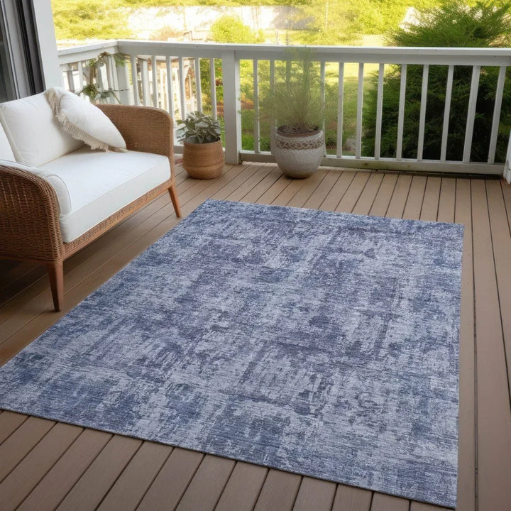 Mezzara Blue Washable Indoor - Outdoor Rug - LOOMLAN - LOOMLAN Rugs - Outdoor Rugs