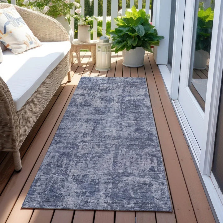 Mezzara Blue Washable Indoor - Outdoor Rug - LOOMLAN - LOOMLAN Rugs - Outdoor Rugs