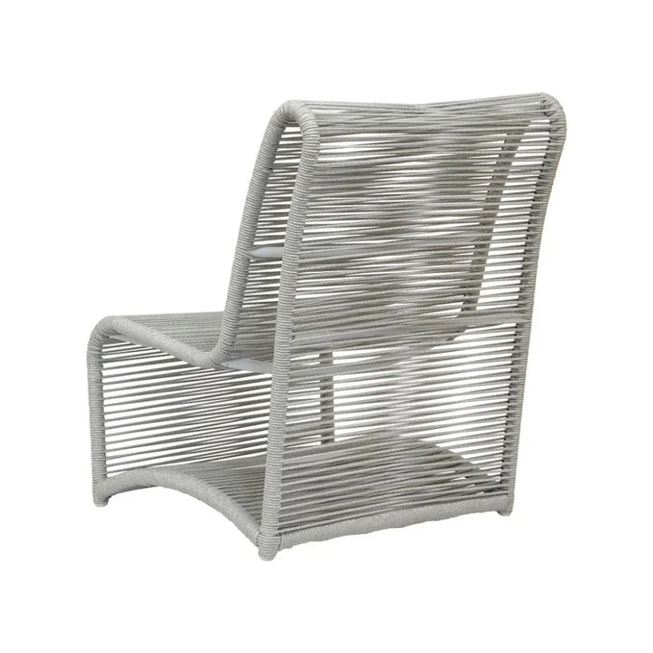 Miami Aluminum Armless Outdoor Club Chair-Outdoor Accent Chairs-Sunset West-LOOMLAN