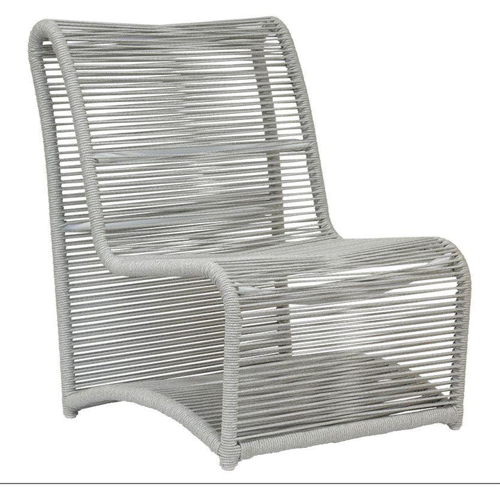 Miami Aluminum Armless Outdoor Club Chair-Outdoor Accent Chairs-Sunset West-LOOMLAN