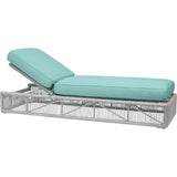 Miami Sunbrella Adjustable Outdoor Chaise-Outdoor Chaises-Sunset West-Dupione Celeste-LOOMLAN