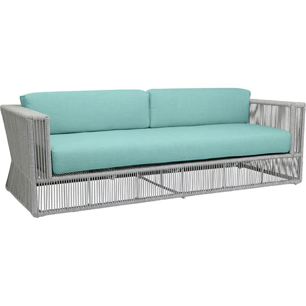 Miami Sunbrella Outdoor Couch-Outdoor Sofas & Loveseats-Sunset West-Dupione Celeste-LOOMLAN