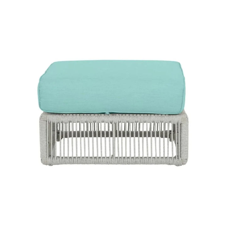 Miami Sunbrella Plush Outdoor Ottoman-Outdoor Ottomans-Sunset West-LOOMLAN