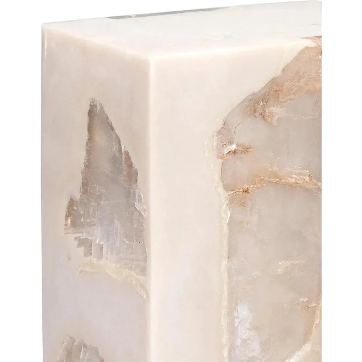 Mica Cream Resin Slab Bookends (Set of 2) - LOOMLAN - Jamie Young - Statues & Sculptures