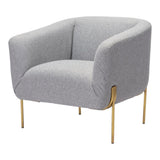 Micaela Arm Chair Gray & Gold