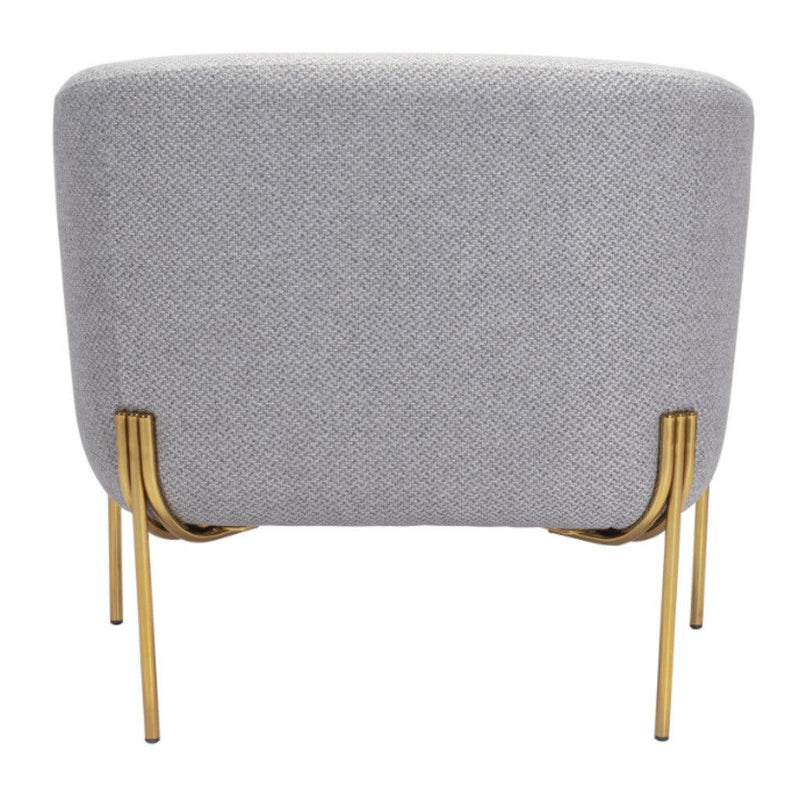 Micaela Arm Chair Gray & Gold