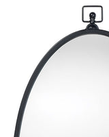 Mid Century Modern Decor Oval Black Iron Wade Wall Mirror Wall Mirrors LOOMLAN By Jamie Young