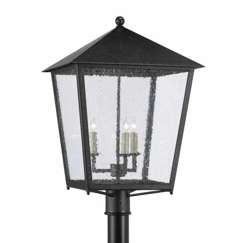 Midnight Bening Large Post Light-Outdoor Lighting-Currey & Co-LOOMLAN