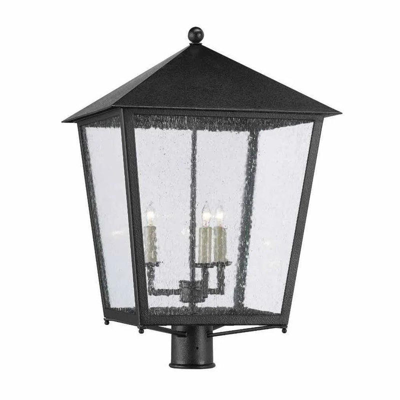 Midnight Bening Large Post Light-Outdoor Lighting-Currey & Co-LOOMLAN