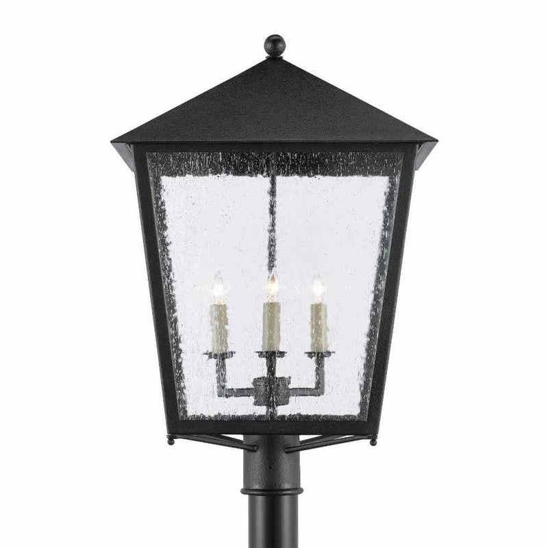 Midnight Bening Large Post Light-Outdoor Lighting-Currey & Co-LOOMLAN