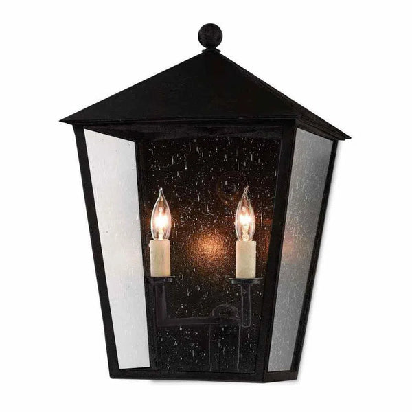 Midnight Bening Medium Outdoor Wall Sconce Wall Sconces LOOMLAN By Currey & Co