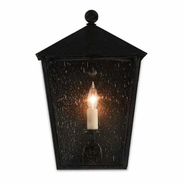 Midnight Bening Small Outdoor Wall Sconce - LOOMLAN - Currey & Co - Wall Sconces