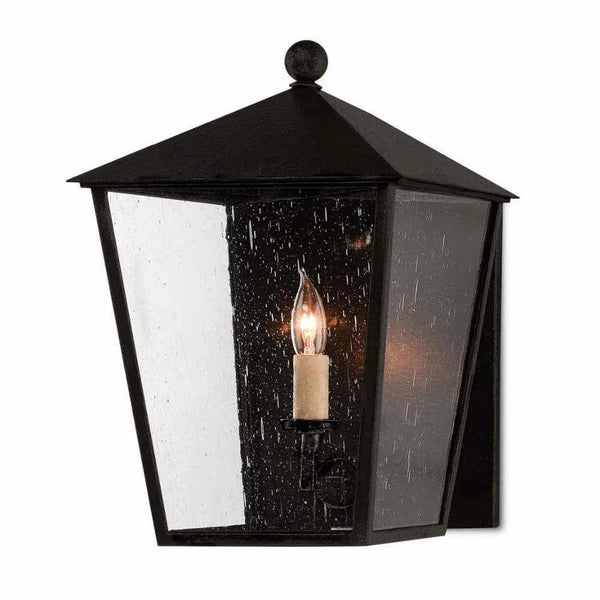 Midnight Bening Small Outdoor Wall Sconce Wall Sconces LOOMLAN By Currey & Co