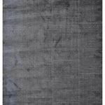 Midnight Black Grey Solid Handmade Wool Rug