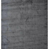 Midnight Black Grey Solid Handmade Wool Rug