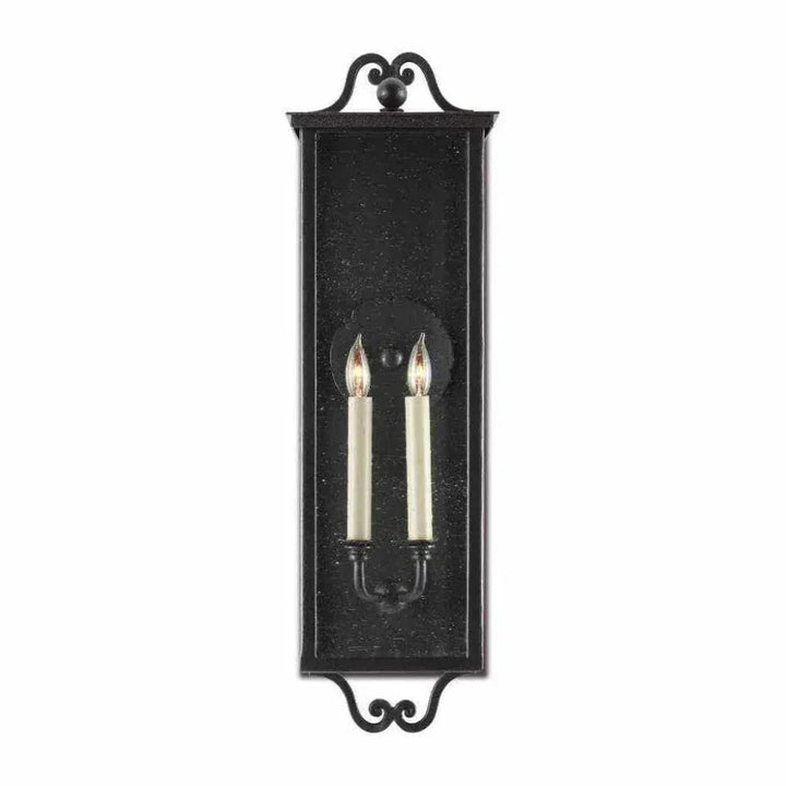 Midnight Giatti Medium Outdoor Wall Sconce - LOOMLAN - Currey & Co - Wall Sconces