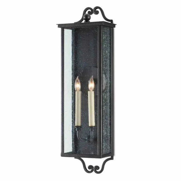 Midnight Giatti Medium Outdoor Wall Sconce - LOOMLAN - Currey & Co - Wall Sconces