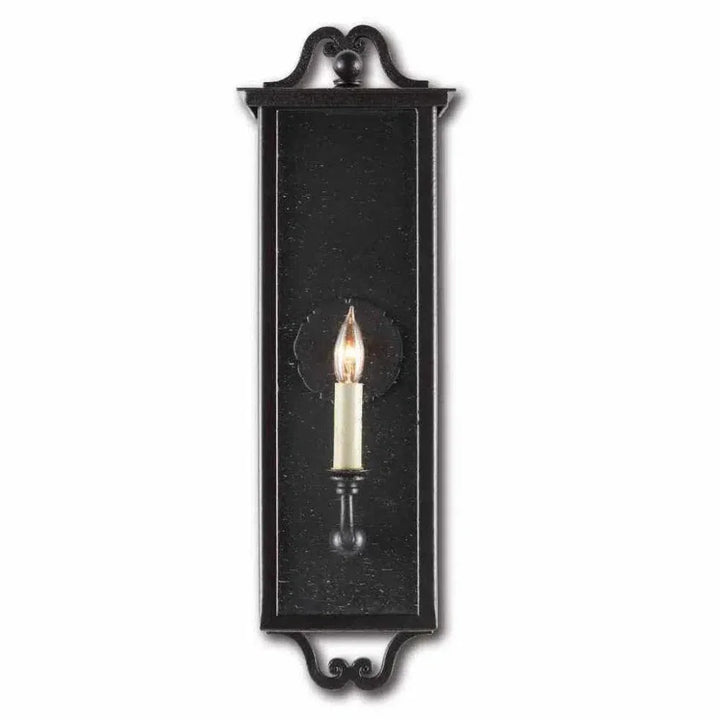 Midnight Giatti Small Outdoor Wall Sconce - LOOMLAN - Currey & Co - Wall Sconces