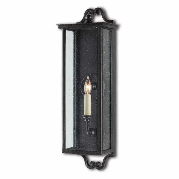 Midnight Giatti Small Outdoor Wall Sconce - LOOMLAN - Currey & Co - Wall Sconces