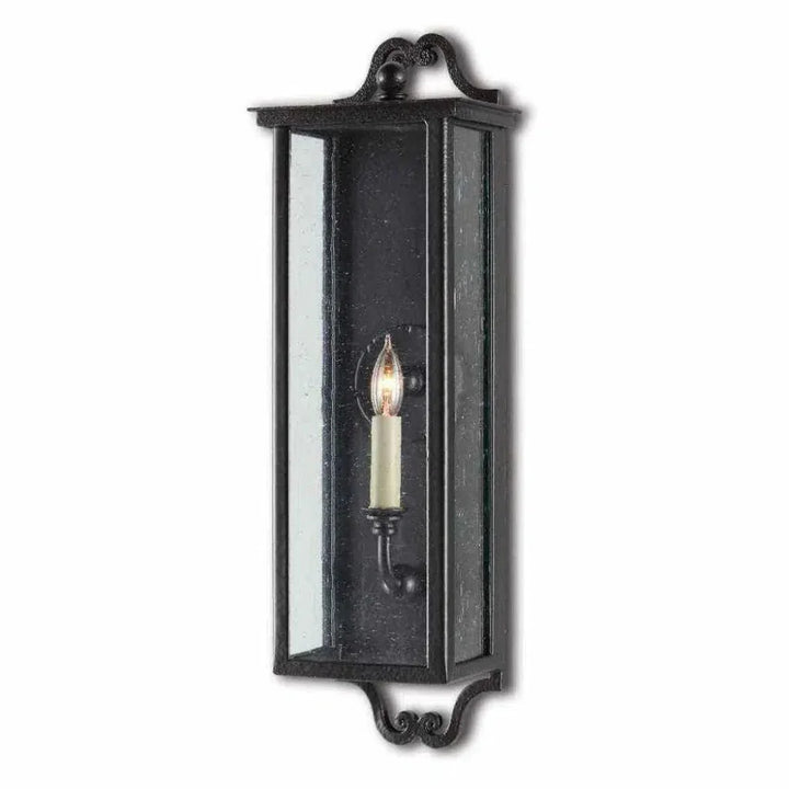 Midnight Giatti Small Outdoor Wall Sconce - LOOMLAN - Currey & Co - Wall Sconces