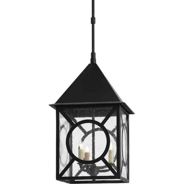Midnight Ripley Large Outdoor Lantern Outdoor Lighting LOOMLAN By Currey & Co